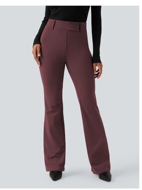 HALARA High-Rise DayStretch Flare Pants Burgundy/Wine